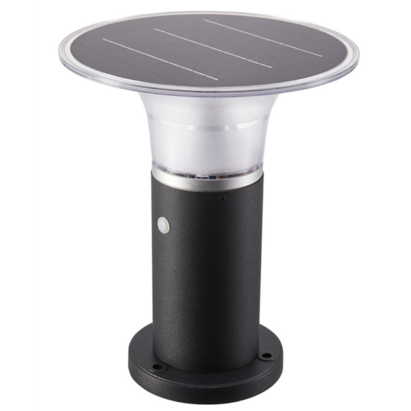 Solar LED Bollard Light H280mm Black Aluminium 2CCT - VBLBOS-014A-4-CCT