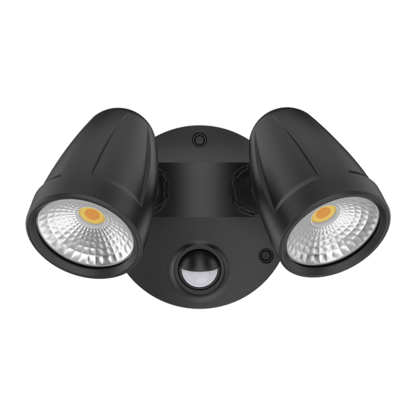 MURO LED 2 Spotlights 32W With Sensor Black 3CCT - 25086