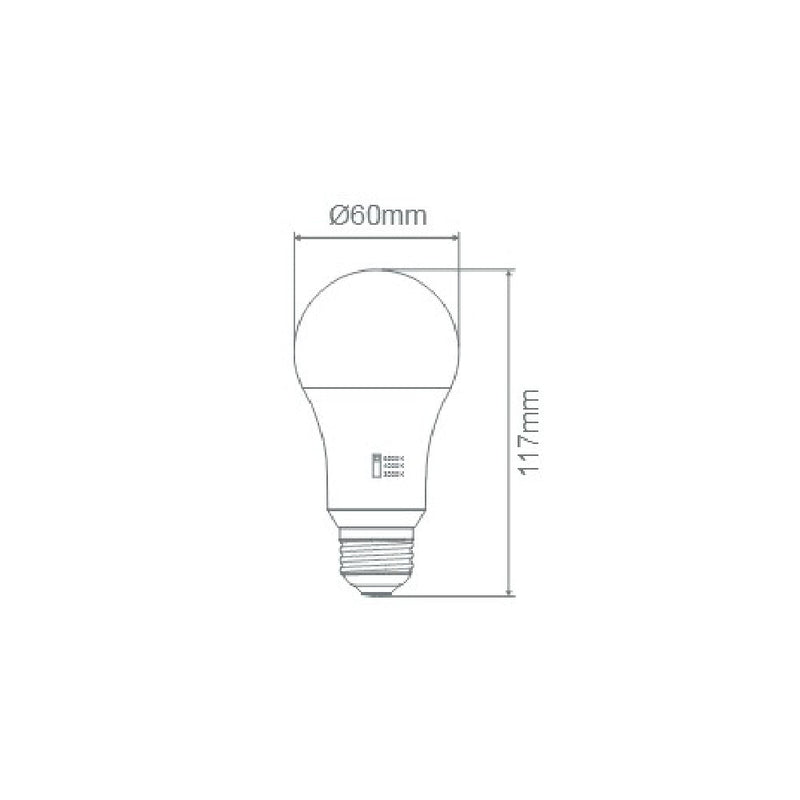 A60 Key LED Globe ES 240V 12W Frosted 3CCT - 65114