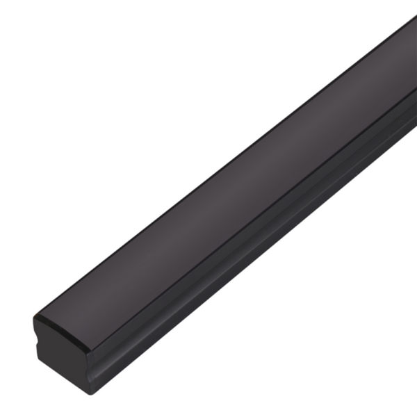 Strip Light Profile L3000mm H15.3mm Opal Black Aluminum - VB-ALP004-R-3M-BLK