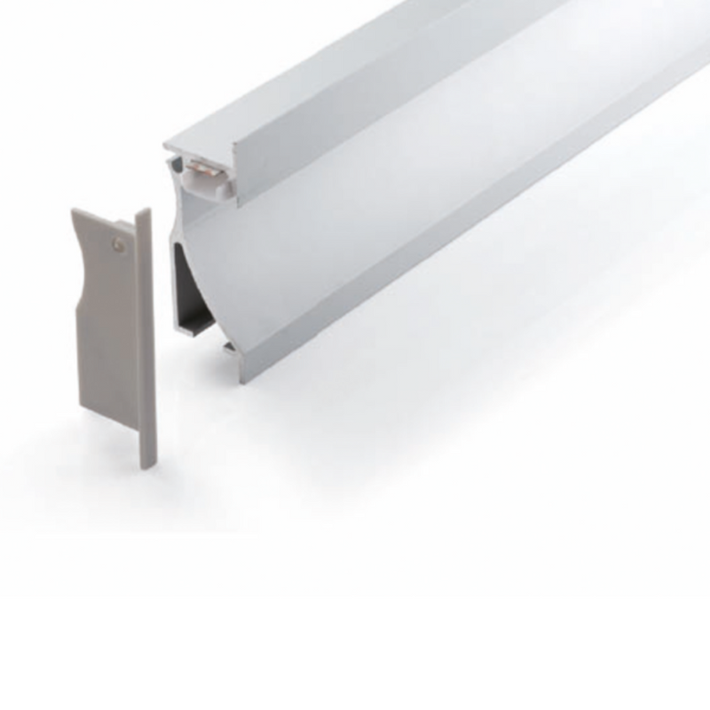 Recessed Strip Light Profile L2000mm W26.2mm Opal Aluminium - VB-ALP023-2M