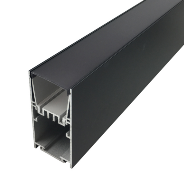 Surface Strip Light Profile L2000mm W50mm Black Aluminium - VB-ALP5075-2M-BLK