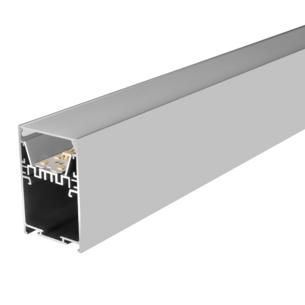 Surface Strip Light Profile L3000mm W50mm Silver Aluminium - VB-ALP5075-3M