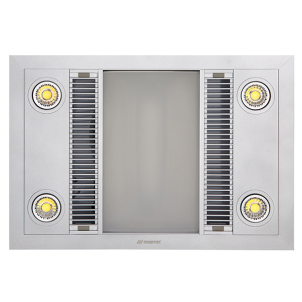 Linear 1000W Halogen 3 in 1 Bathroom Heater & High Extraction Exhaust Fan with LED Light White - MBHL1000W