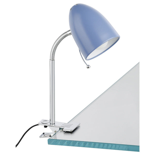 Lara 1 Light Clamp Lamp Pastel Blue - 205258N