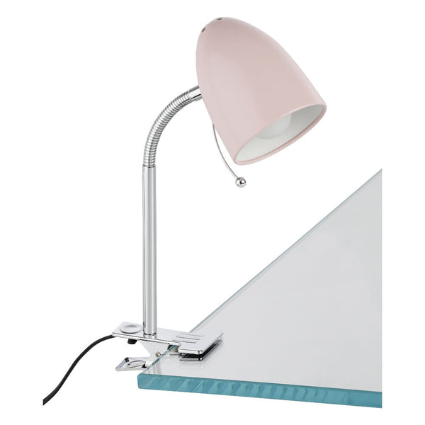 Lara 1 Light Clamp Lamp Pastel Pink - 205261N