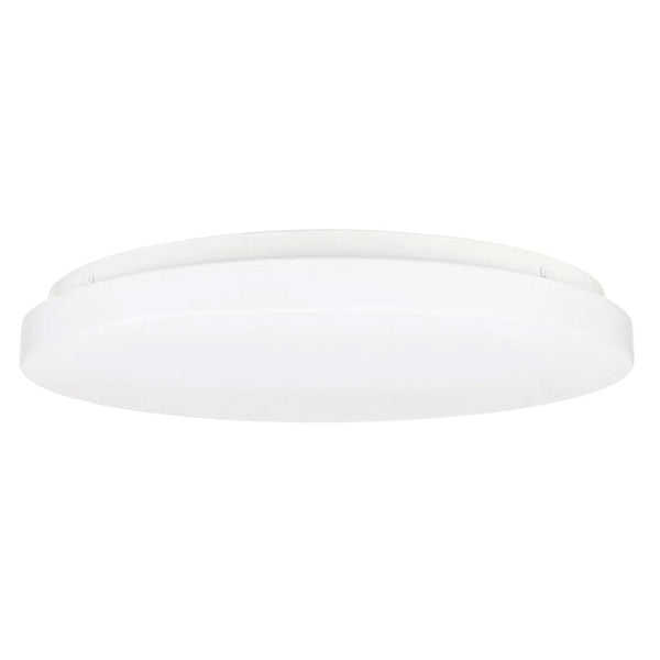 Saturn LED Oyster Light 24W White Steel TRI Colour - 22126/05