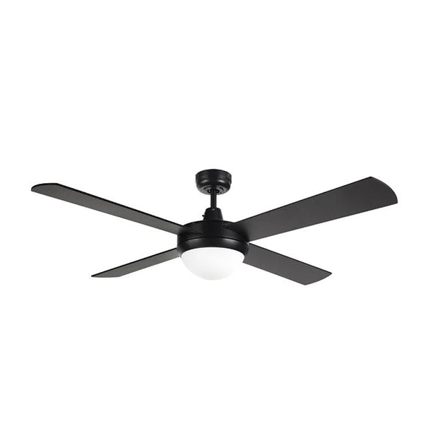 Tempest-II 52'' Ceiling Fan With 2xB22 Light Black With Black Blades - 99988/06