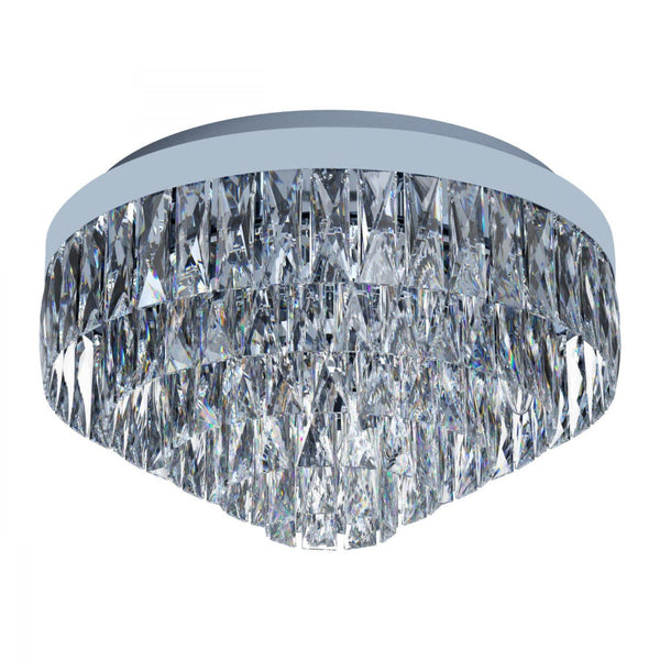 Valparaiso 8 Light Ceiling Chrome & Crystal 480mm - 39489