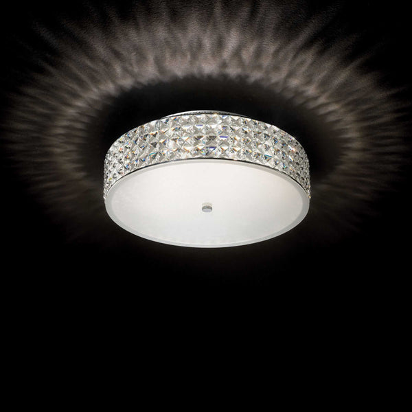 Roma Pl6 Ceiling Crystal 6 Lights White Metal & Glass - 000657