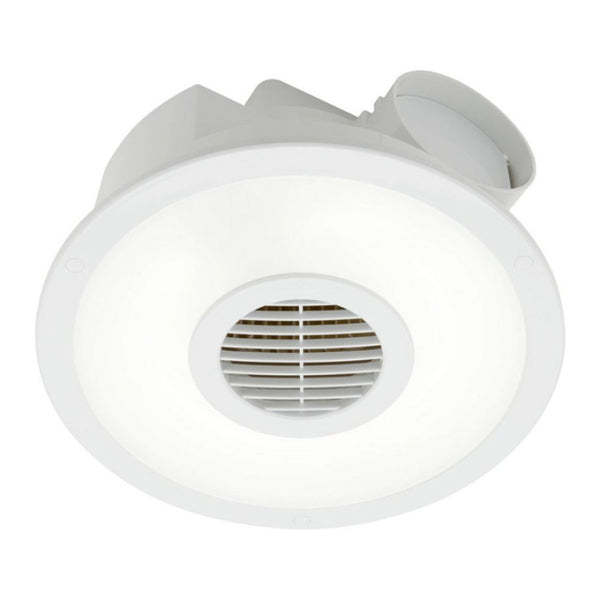 Skyline Round Exhaust Fan With LED Light White - BE240ESPWH