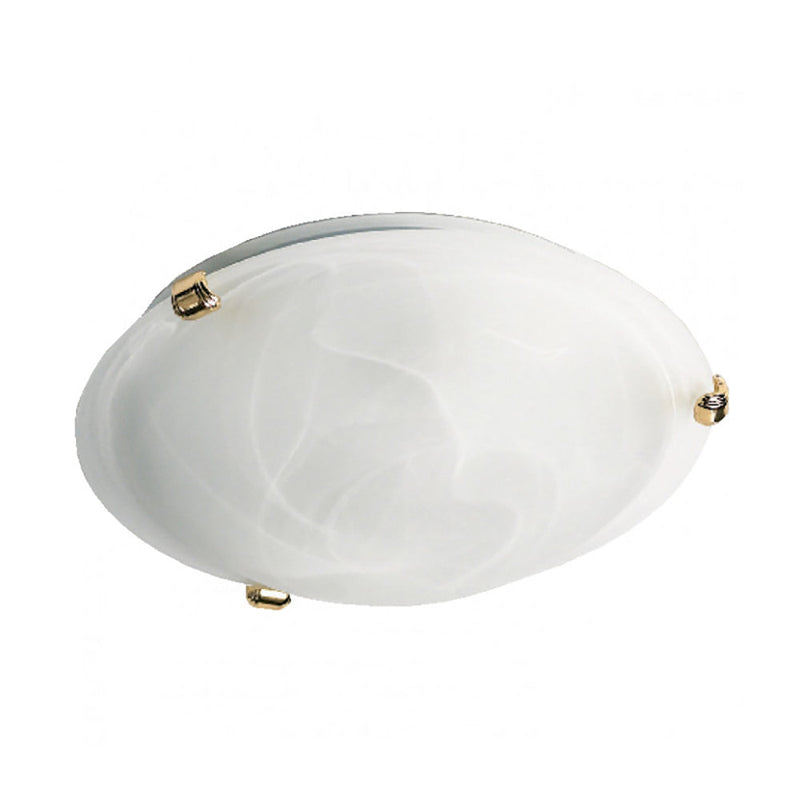 Alabaster Oyster Light W400mm White / Brass - CLL8508-BS