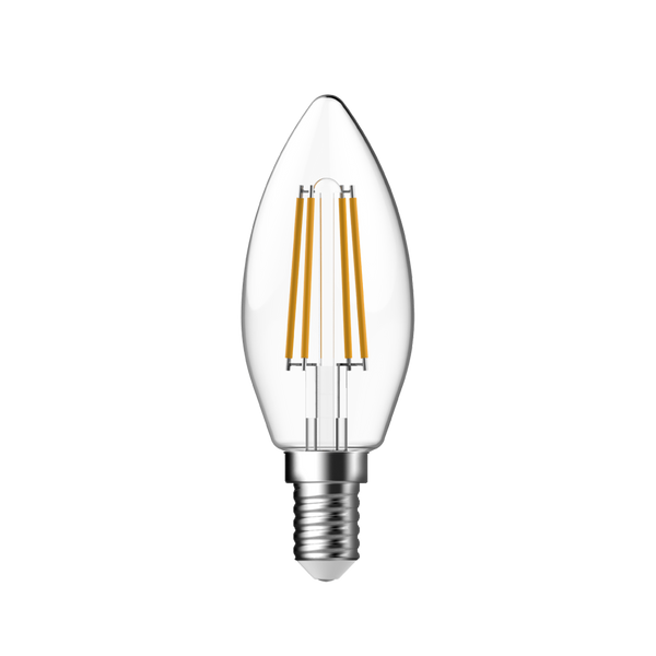 SupValue Candle LED Filament Globe Clear SES 4.8W 240V 2700K - 122201A
