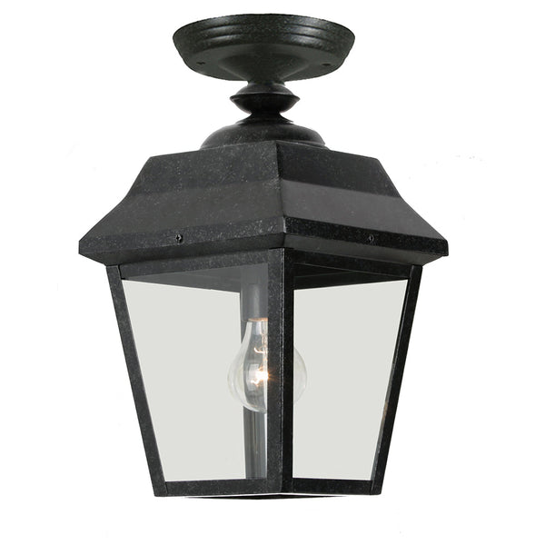Fairlight Outdoor Close To Ceiling Light Antique Black Aluminium - 1000621
