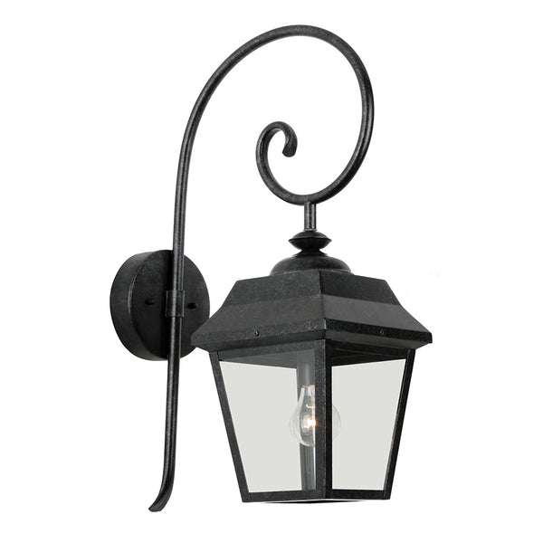 Fairlight Outdoor Wall Lantern Antique Black Aluminium - 1000620
