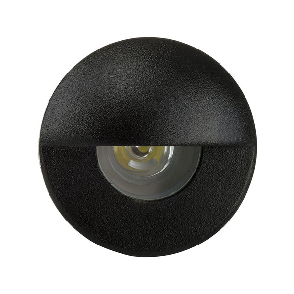 Mini Ollo Eyelid Outdoor Step Light 12V Black Polycarbonate 3000K - HV2891W-BLK
