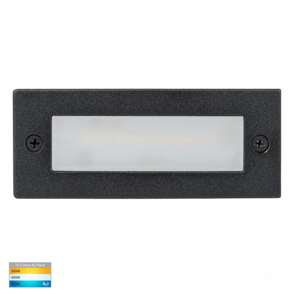 Bata LED Brick Light Black 316 Stainless Steel 3CCT - HV3005T-BLK-12V