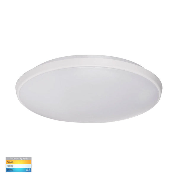 Ostron LED Oyster Light White Aluminium W335mm 3 CCT - HV5888T-WHT