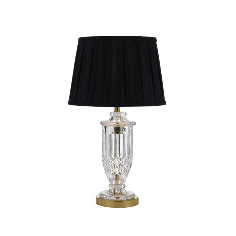 Adria 1 Light Table Lamp Gold & Clear Black - ADRIA TL-GDBK