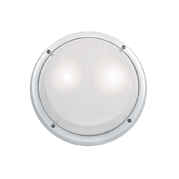 Round Bunker Light White Polycarbonate - LJ6051-WH