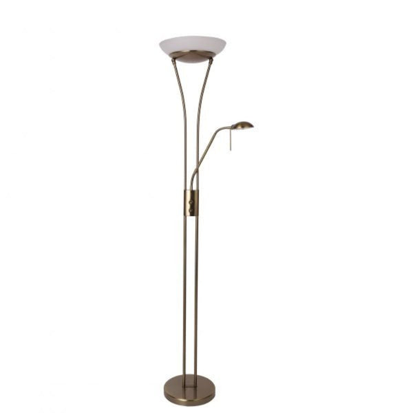 Reed LED Mother & Child Floor Lamp - Antique Brass - LL-LED-01AB
