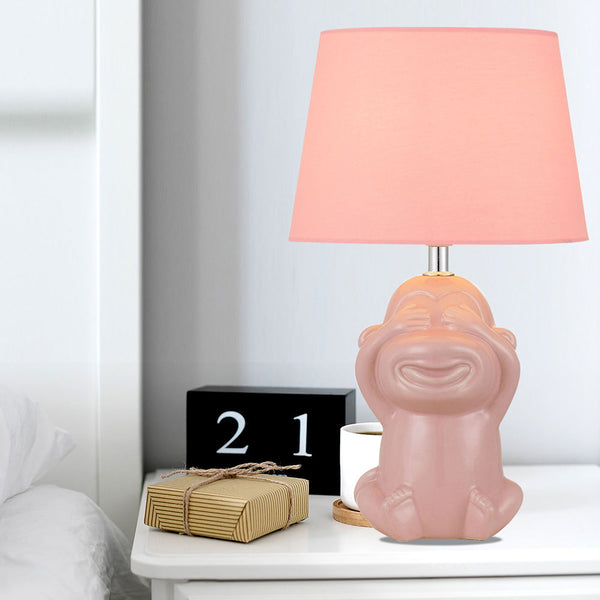 Misaru Table Lamp Pink Ceramic / Fabric - MISARU TL-PK