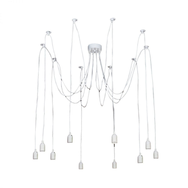 Philly 10 Light White Suspension Only - OL69351WH