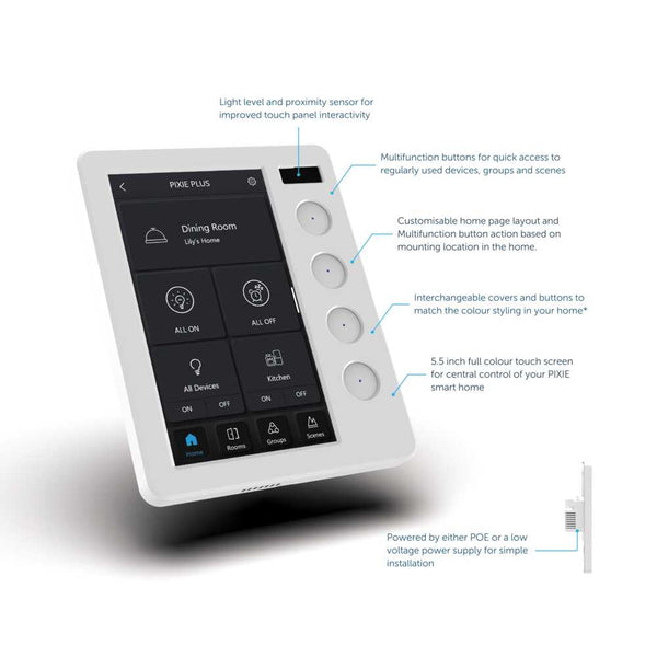 Pixie Smart Switche Touch Panel - STP54BTAS