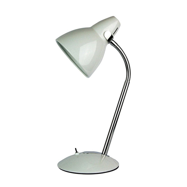 Trax 1 Light Desk Lamp White - SL98401WH