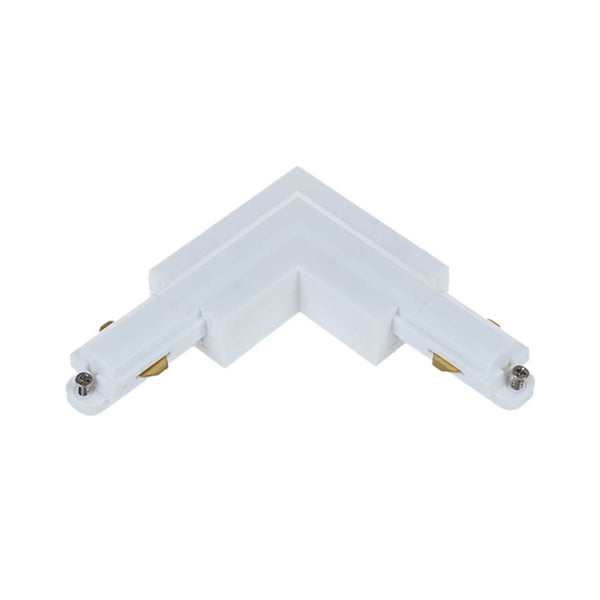Single Circuit Tracks & Accessorie Right 3 Wire White Aluminium - TRK1WHCON3R