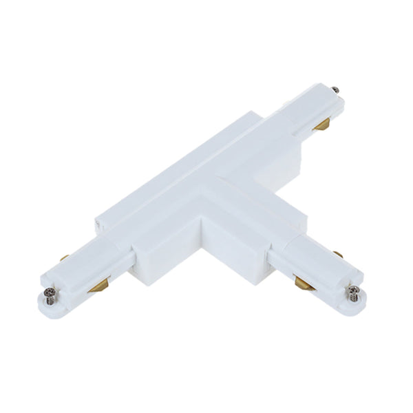 Single Circuit Tracks & Accessorie Right1 3 Wire White Aluminium - TRK1WHCON4R1