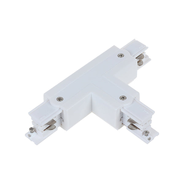 Track 3 Circuit 4 Wire LEFT T-Piece Connector White - TRK3WHCON4L1