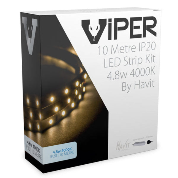 VIPER 4.8W IP20 L10m LED Strip Kit 4000K - VPR9735IP20-60-10M