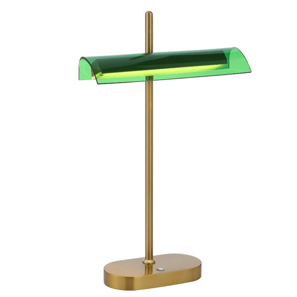LYMAN Table Lamp Antique Gold & Green - LYMAN TL-AGGN