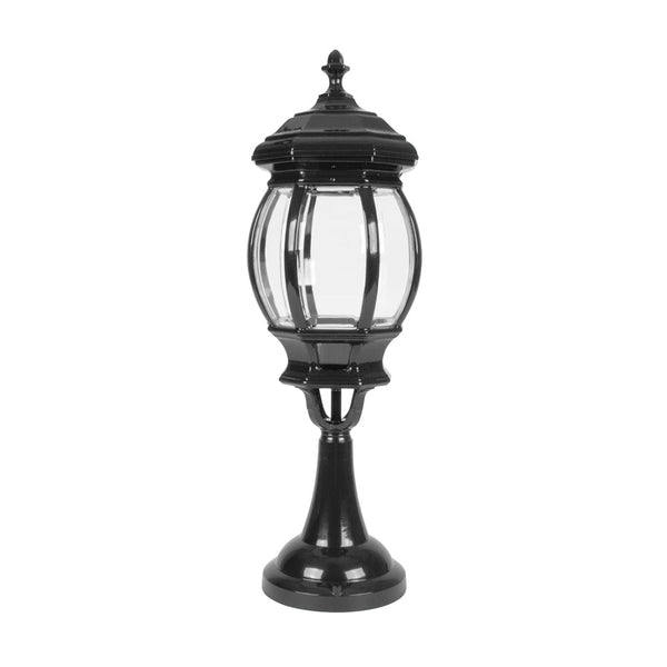 Vienna Pillar & Pedestal Light H630mm Black Aluminium - 15999
