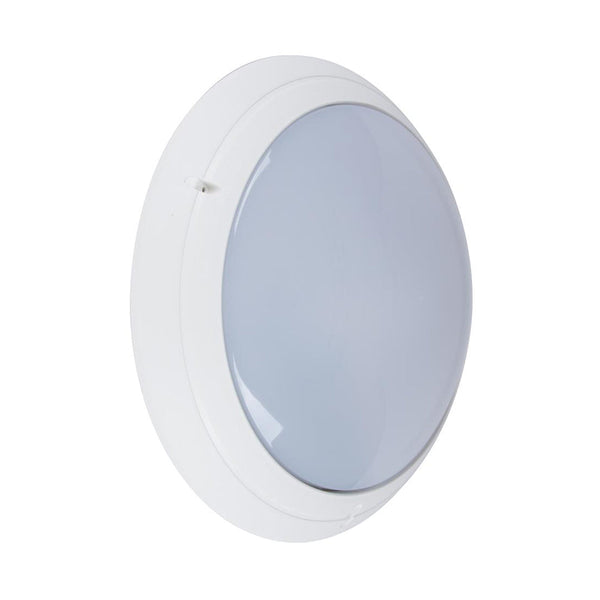 Polyring Round Bunker Light W295mm White Polycarbonate - 18590