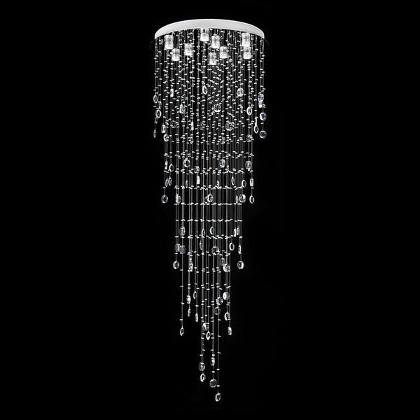 Raindrop Ceiling Crystal 9 Lights W660mm Chrome 5000K - 35009
