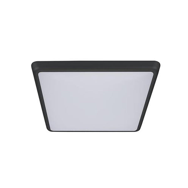 Solar Square LED Oyster Light W300mm Black Polycarbonate 3CCT - 20946