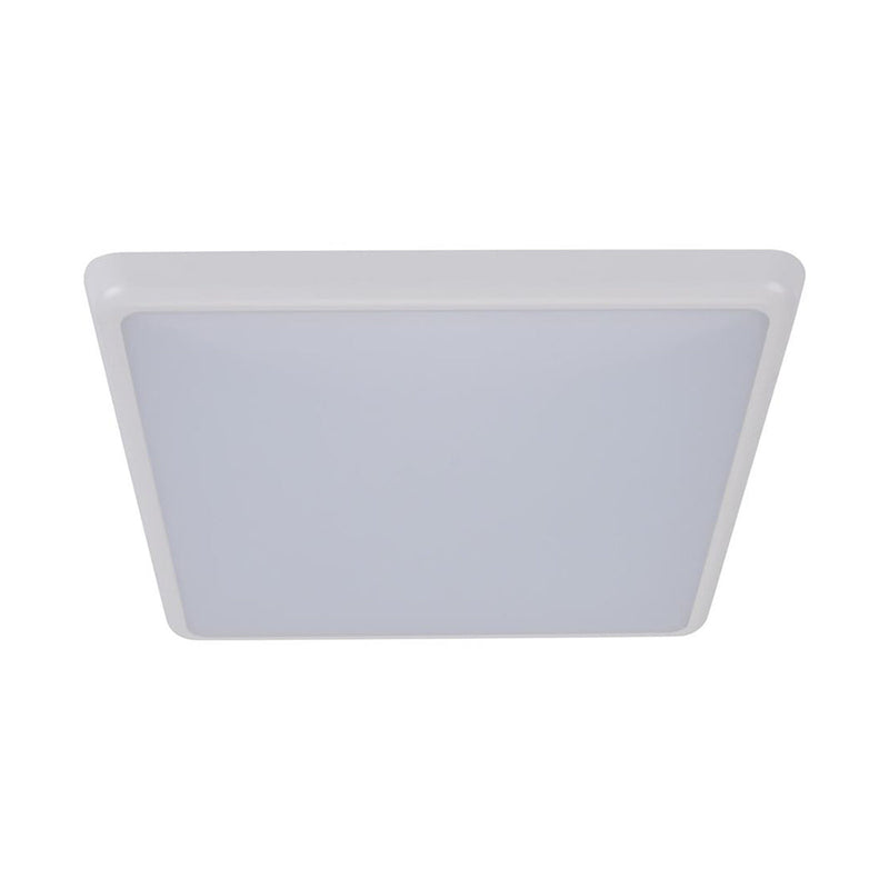 Solar Square LED Oyster Light W300mm White Polycarbonate 3000K - 20930
